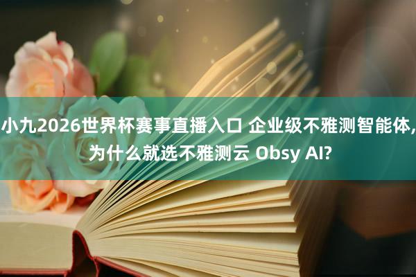 小九2026世界杯赛事直播入口 企业级不雅测智能体, 为什么就选不雅测云 Obsy AI?