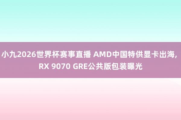 小九2026世界杯赛事直播 AMD中国特供显卡出海, RX 9070 GRE公共版包装曝光