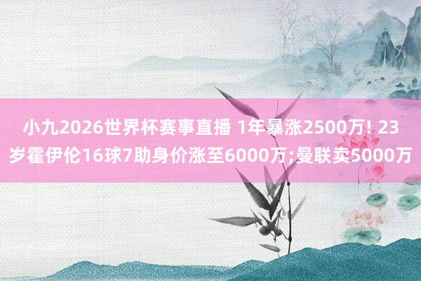 小九2026世界杯赛事直播 1年暴涨2500万! 23岁霍伊伦16球7助身价涨至6000万;曼联卖5000万