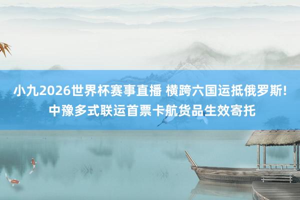 小九2026世界杯赛事直播 横跨六国运抵俄罗斯! 中豫多式联运首票卡航货品生效寄托