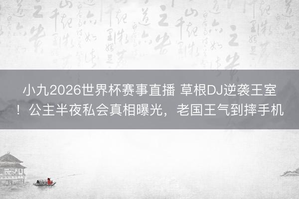 小九2026世界杯赛事直播 草根DJ逆袭王室！公主半夜私会真相曝光，老国王气到摔手机