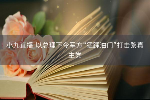小九直播 以总理下令军方“猛踩油门”打击黎真主党