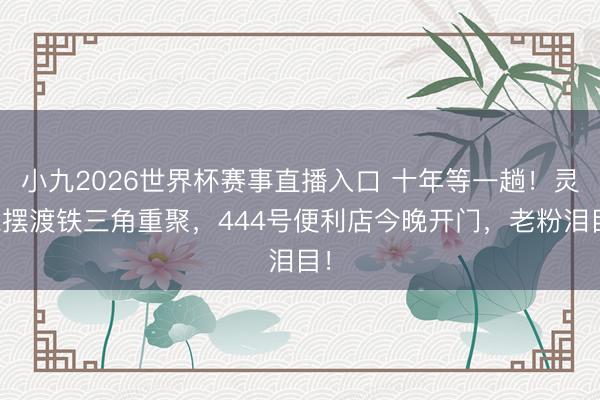 小九2026世界杯赛事直播入口 十年等一趟！灵魂摆渡铁三角重聚，444号便利店今晚开门，老粉泪目！