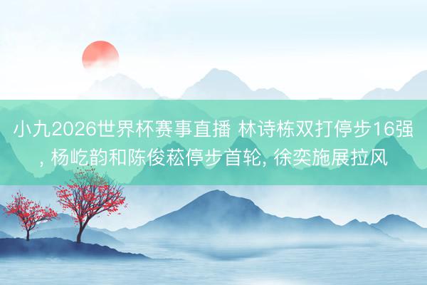 小九2026世界杯赛事直播 林诗栋双打停步16强, 杨屹韵和陈俊菘停步首轮, 徐奕施展拉风